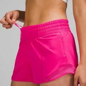 Lululemon High Rise Sonic Pink Hotty Hot Shorts